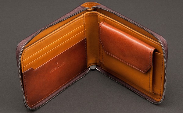 ファスナータイプの二つ折り財布