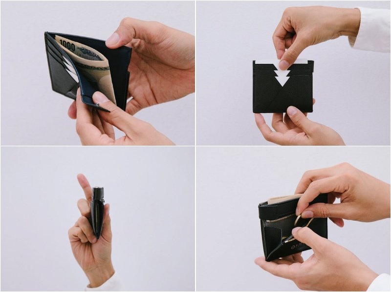 ASP122・ASB122コンパクト二つ折り財布の各部