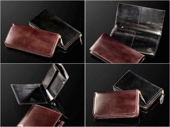 シェルコードバンの各種類の財布の写真