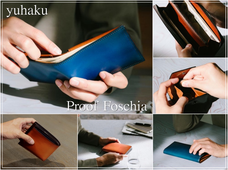 yuhakuプルーフフォスキーアシリーズの革財布