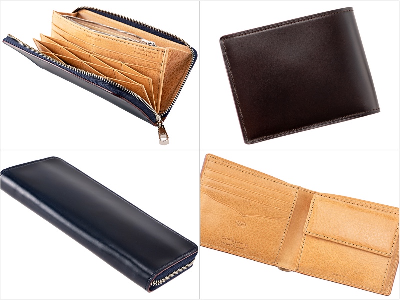 キプリス・オイルシェルコードバン＆ヴァケッタレザーシリーズの各種財布