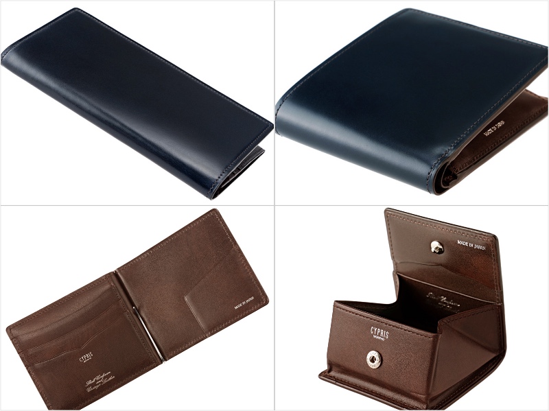 キプリス・オイルシェルコードバン＆シラサギレザーシリーズの各種財布