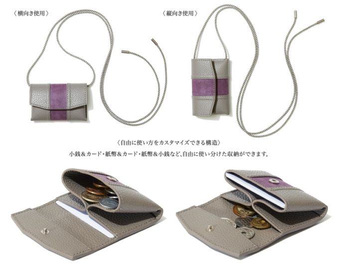 セルフミニ財布のポケットの使用例