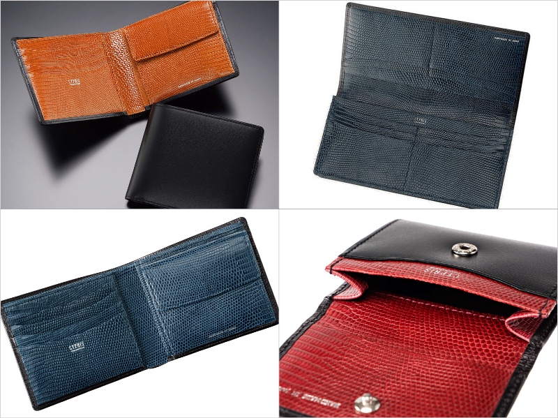 キプリスコレクション・ボックスカーフ&リザードシリーズの各種財布