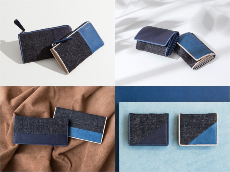 Bluestone（ブルーストーン）・Sデニム×スクモレザーシリーズの各種財布