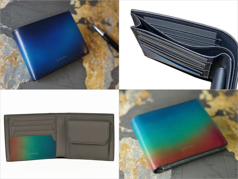 yuhaku・YJW137二つ折り財布のカード収納部と各部
