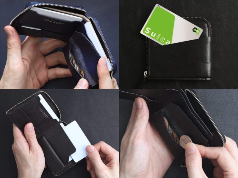 スマートウォレットシリーズの各種財布と収納ポケット