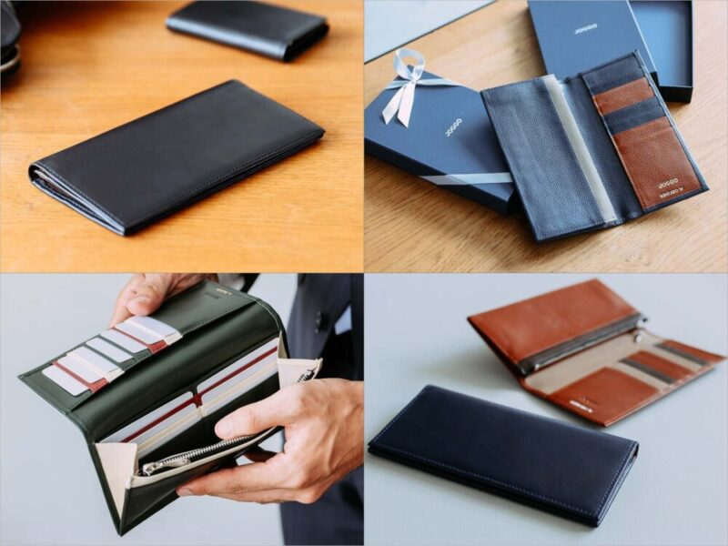 スリム長財布シリーズの各種財布と収納ポケット