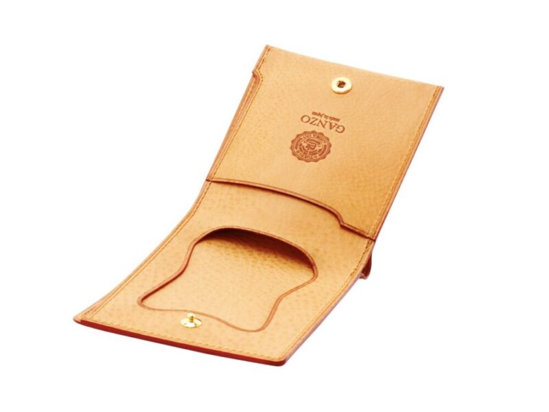 ガンゾ・ミネルバナチュラルコンパクト二つ折り財布（スライダー型小銭入れ）
