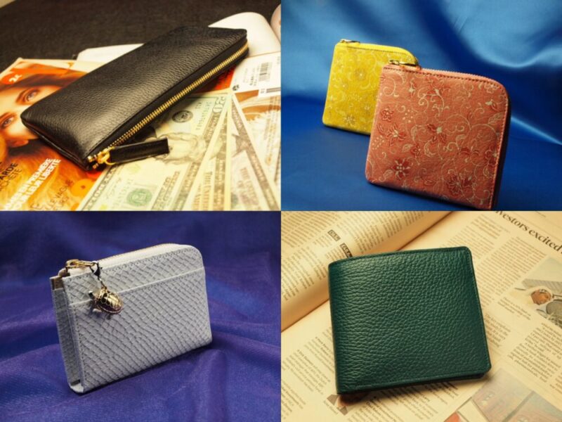 金運効果のある財布屋の各種形の開運革財布