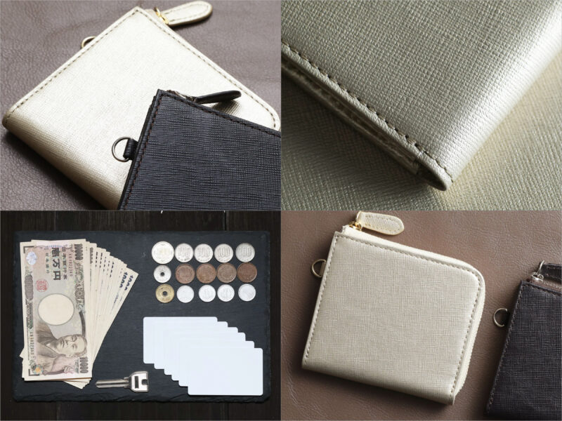 LIFE POCKET・ミニウォレットLサフィアーノの各部