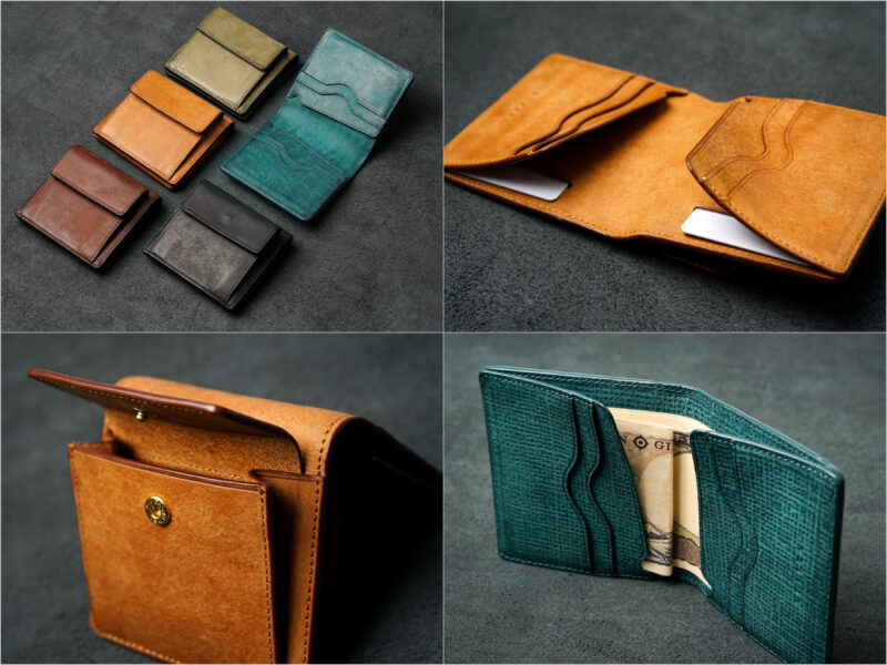 プエブロ・プエブロテキスト二つ折りミニ財布の各部