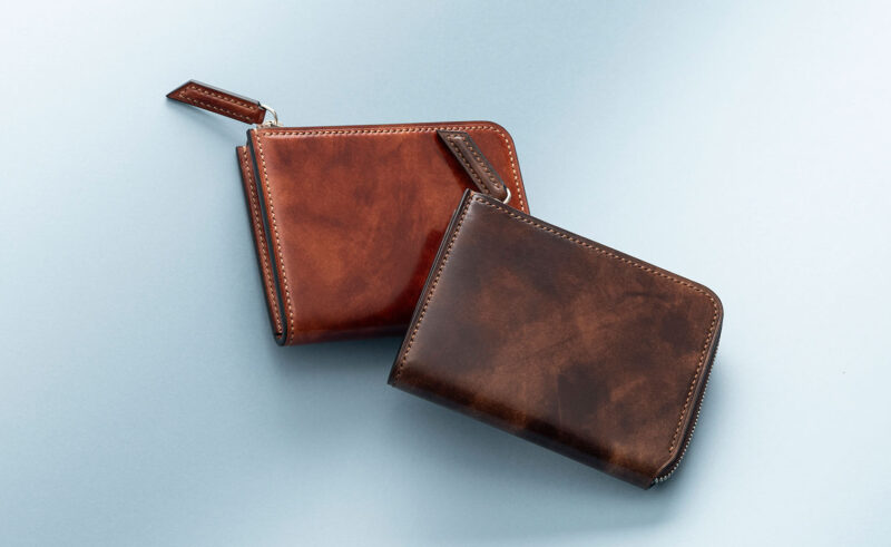 アニリン染めコードバン・ミュージアムコードバンの財布（クレバレスコ）