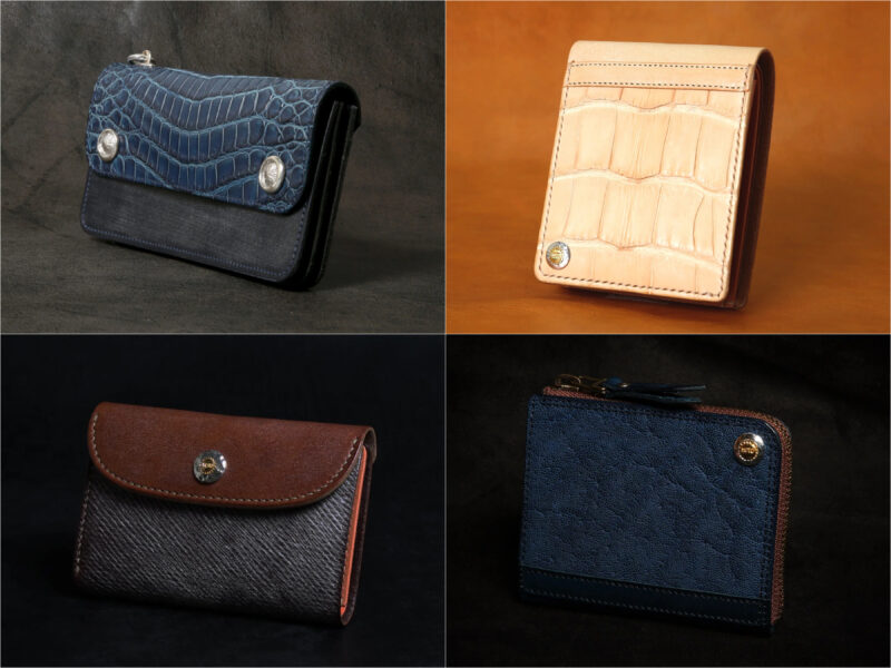 MOTO(モト)のエキゾチックレザー革財布各種