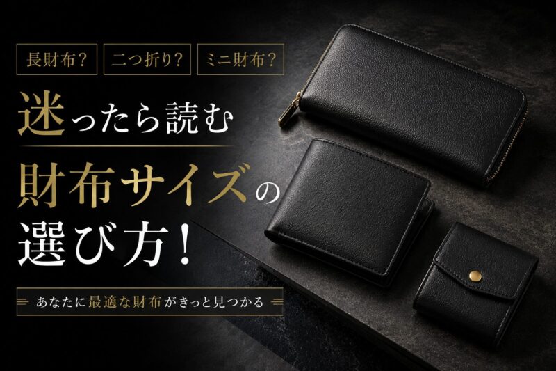 長財布？二つ折り？ミニ財布？迷ったら読む財布サイズの選び方！