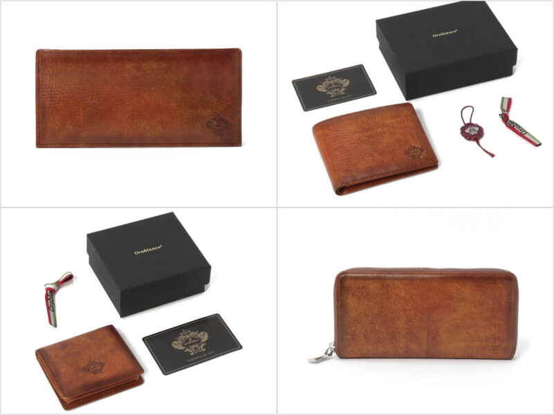 Orobianco（オロビアンコ）のブラウン系の各種革財布