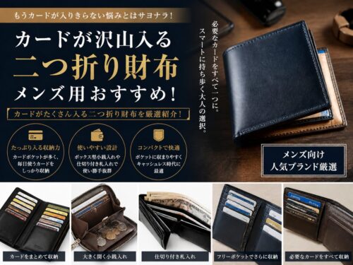 カードが沢山入る二つ折り財布