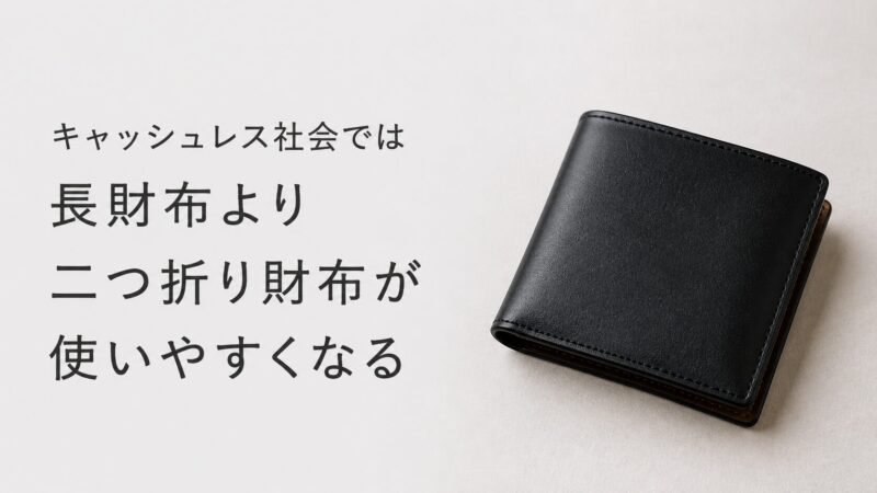 長財布よりも使いやすい二つ折り財布