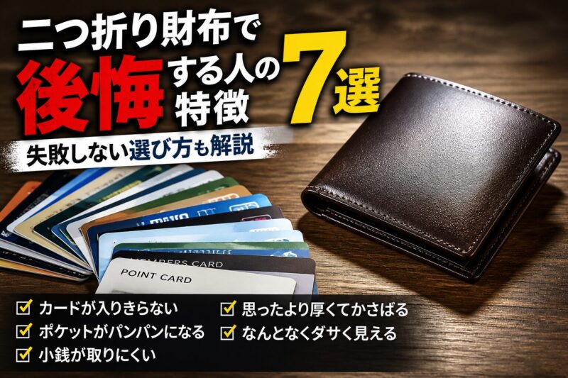 二つ折り財布で後悔する人の特徴7選｜失敗しない選び方も解説