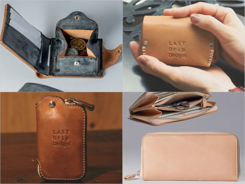 LAST Drip Designs（ラストドリップデザインズ）の経年変化する各種革財布