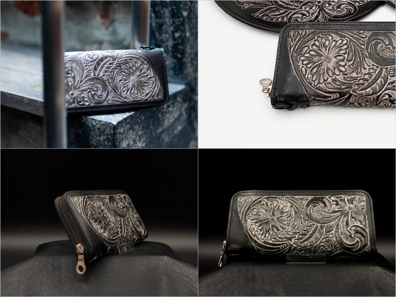 ROUND LONG WALLET “Crest” The Ore純銀の各部